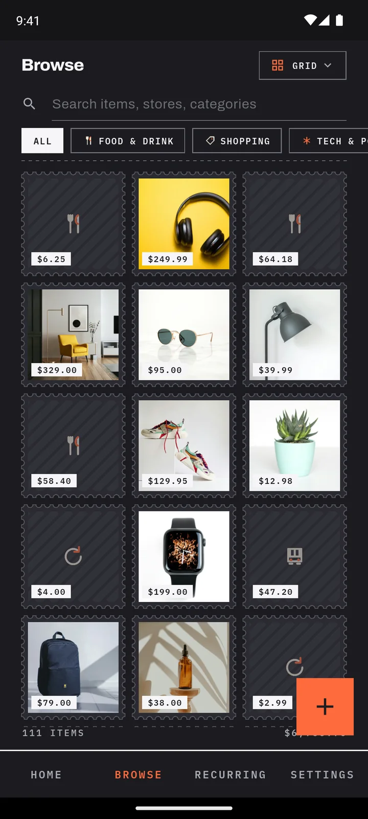 Browse as a grid of item photos