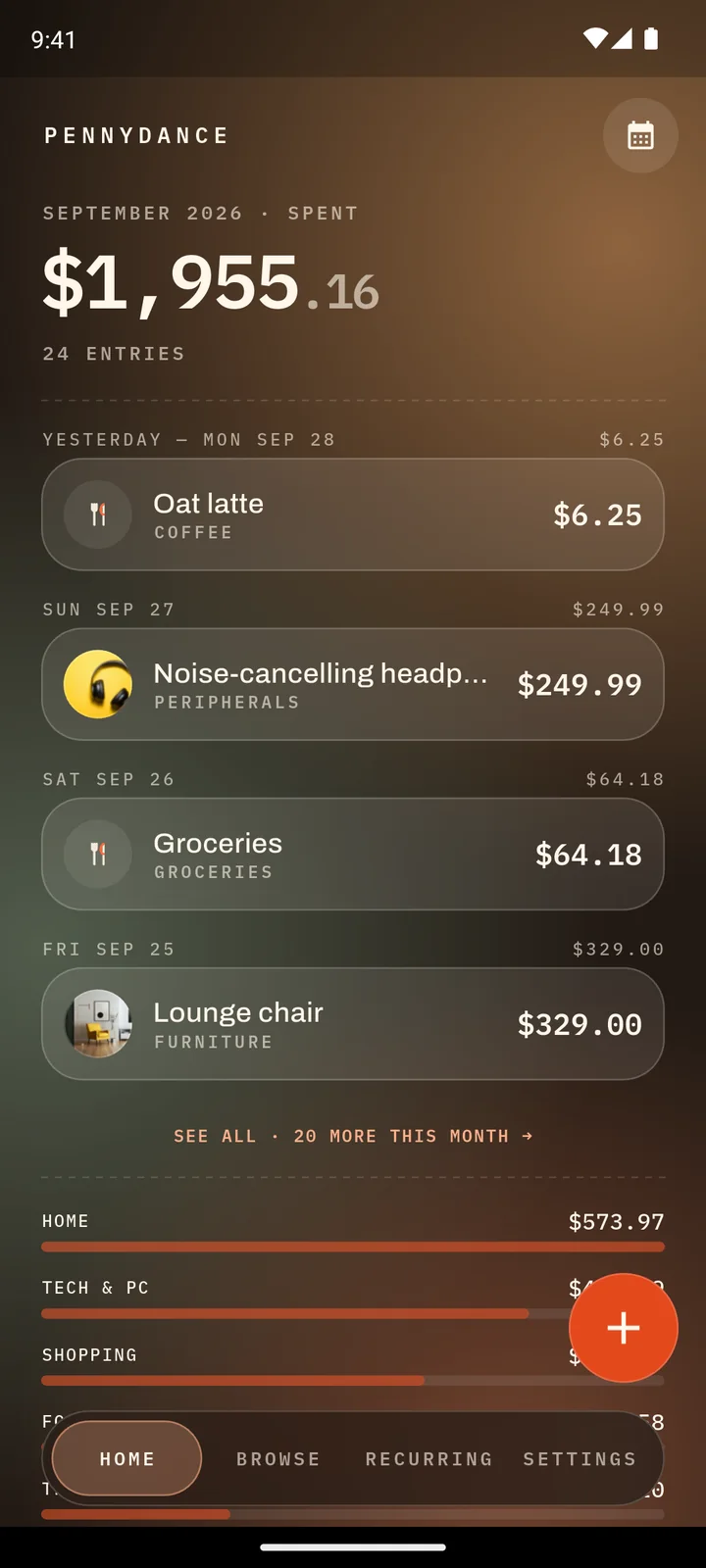 Ember glass theme