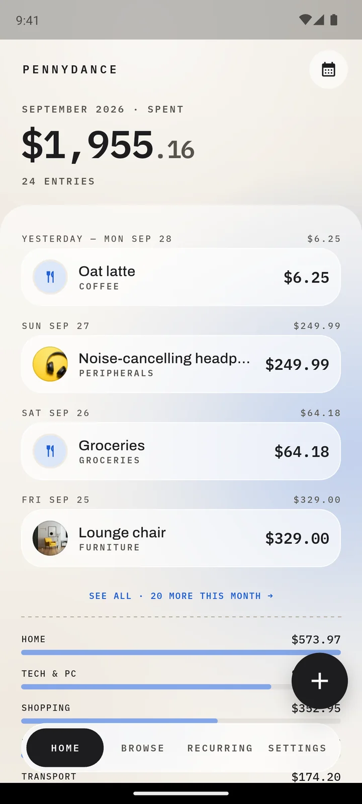 Frost glass theme